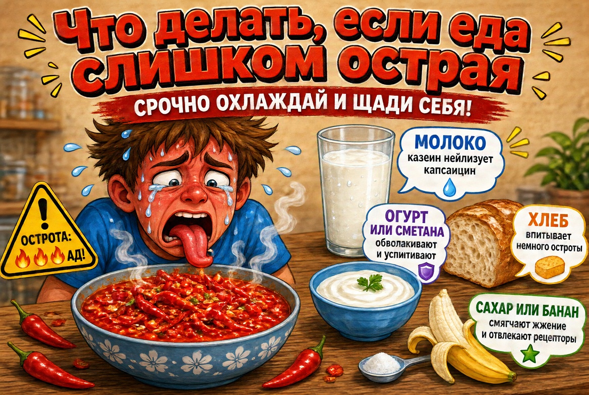 Что делать, если еда слишком острая в Таиланде